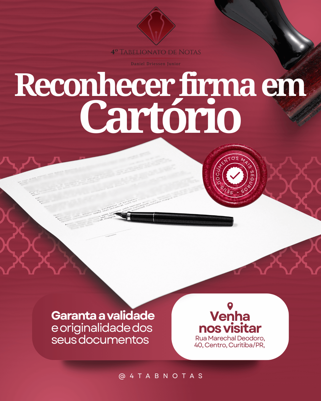 Reconhecer firma em Cartório